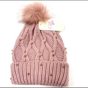 GB Knit Pom Pom Beanie Hat
